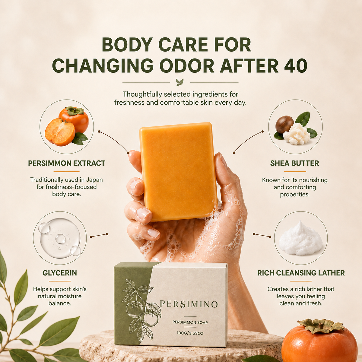Persimino Persimmon Soap